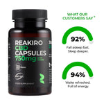 Reakiro CBD Capsules 750mg 30pcs - Full Spectrum Benefits