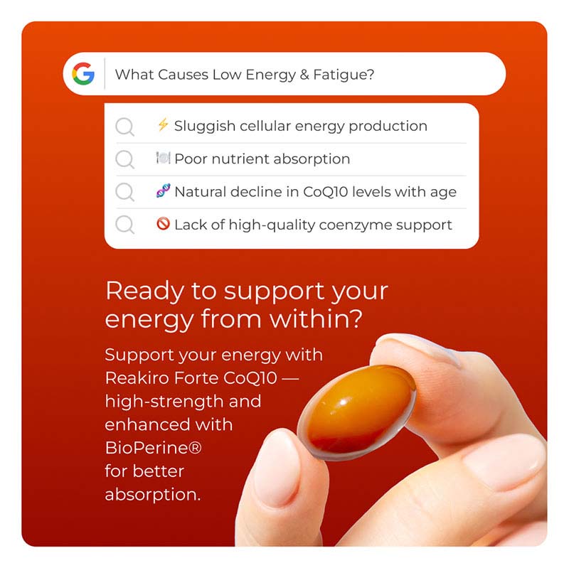Reakiro Forte Coenzyme Q10 1200  Benefits
