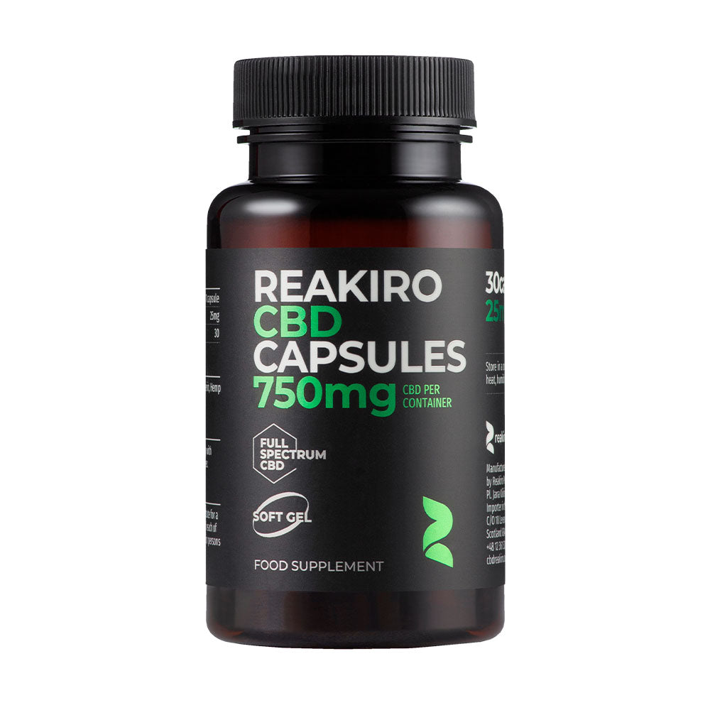 Reakiro CBD Capsules 750mg 30pcs - Full Spectrum