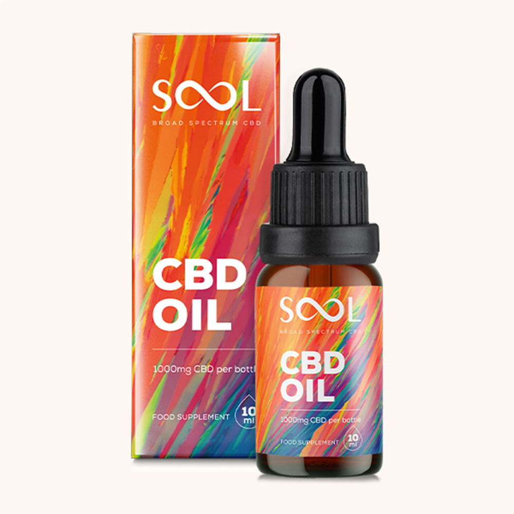 SOOL CBD Oil 1000mg Broad Spectrum - 10% CBD box