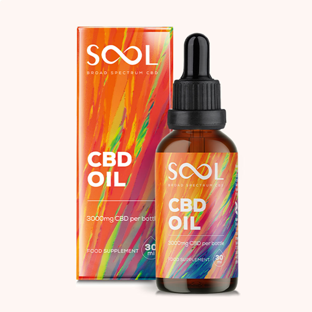 SOOL CBD Oil 3000mg Broad Spectrum - 10% CBD box